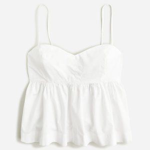 J.Crew White Flowy Poplin Camisole Tank S